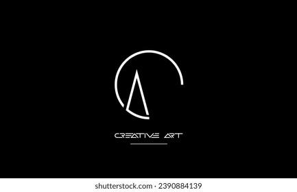 CA, AC, C, A abstract letters logo monogram