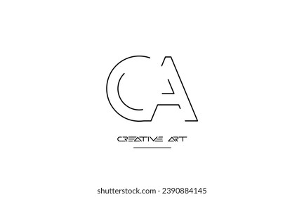 CA, AC, C, A letras abstractas monograma logotipo