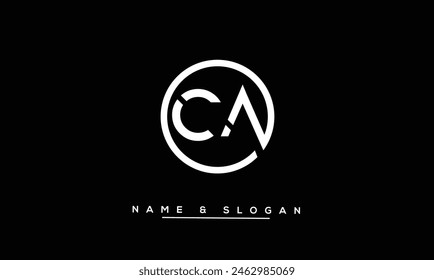 CA, AC, C, ein Monogramm mit Abstrakten Buchstaben