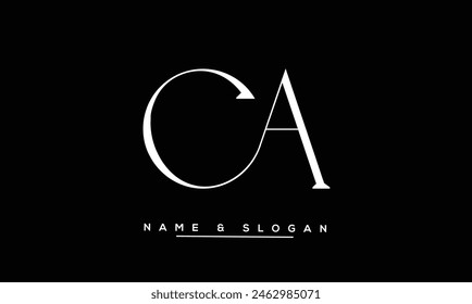 CA, AC, C, A Abstract Letters Logo Monogram