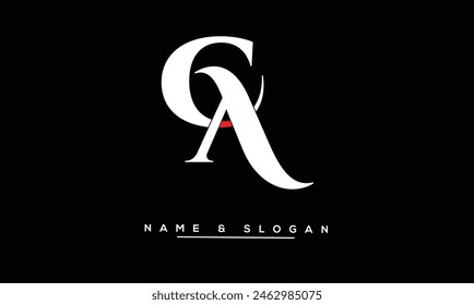 CA, AC, C, A Abstract Letters Logo Monogram