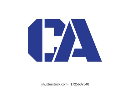 CA or AC Letter Initial Logo Design, Vector Template