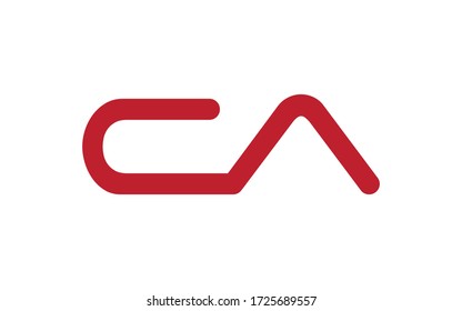 CA or AC Letter Initial Logo Design, Vector Template