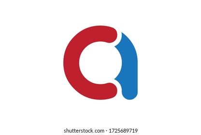 ca or ac Letter Initial Logo Design, Vector Template