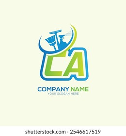 CA or AC Letter Local Cleaning vector logo. Cleaning service logo vector