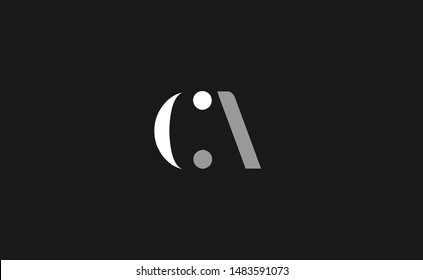 CA, AC Letter Logo Design with Creative Modern Trendy Typography