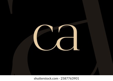 CA or AC letter logo icon design. Classic style luxury initials monogram.