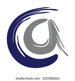 ca ac letter logo template