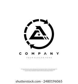 ca ,ac logo vector black icon Premium Design