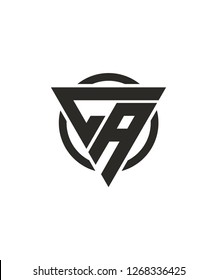 CA AC Super Hero Concept Triangle Circle Logo Monogram High Quality Vector Design