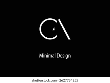 CA alphabet logo design, initial CA, CA minimalist logo design, illustration,