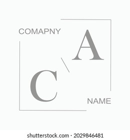 CA Beauty vector initial logo wedding signature illustration