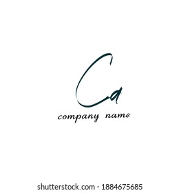 CA C A Initial handwriting creative fashion elegant design logo Sign Symbol template vector icon