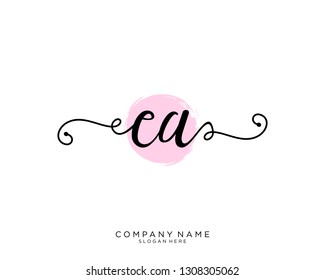CA C A Initial handwriting logo template