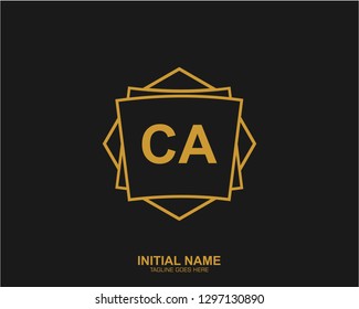 CA C A Initial logo letter with minimalist concept vector