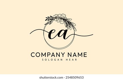 CA A C  initial signature logo template vector