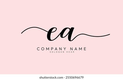 CA A C initial signature logo template vector
