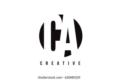 CA C A White Letter Logo Design with Circle Background Vector Illustration Template.