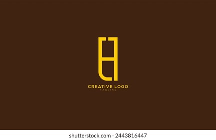 CA CH EH Abstract initial monogram letter alphabet logo design