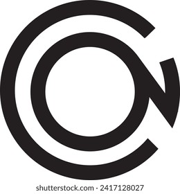 CA Circle logo design, vector file logo, 