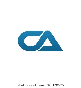 CA Company Linked Letter Logo Blue