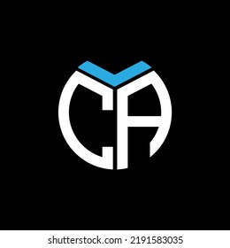  CA creative circle letter logo concept. CA letter design.
