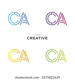 CA Creative Latter Logo Design. Monogram Design. By Custom Branding Logo. Creative Logo Design. Vector illustration. Modern Design. Logo Template.