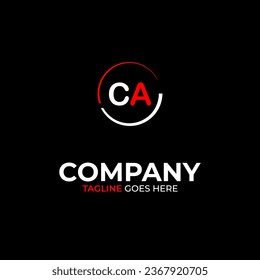 plantilla de diseño de logotipo de letras modernas creativas de CA