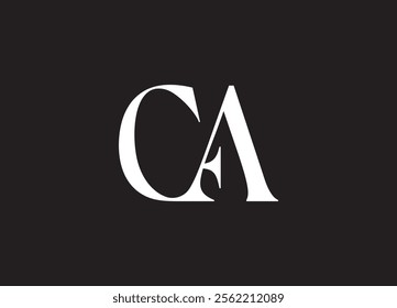 CA creative modern logo design and initial logo
