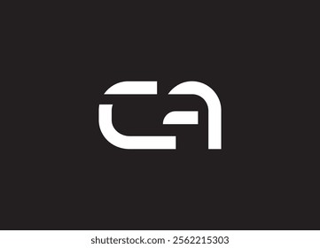 CA creative modern logo design and initial logo
