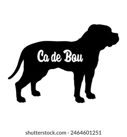 Ca de Bou Dog silhouette dog breeds logo dog monogram vector