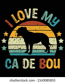 Ca de Bou silhouette vintage and retro t-shirt design