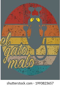 Ca el gato malo kitty feline design vector illustration for use in design and print poster canvas