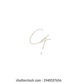 Logo manuscrito de CA para identidad