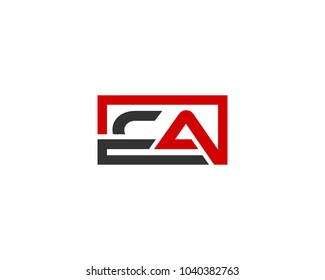 CA initial box letter logo template vector