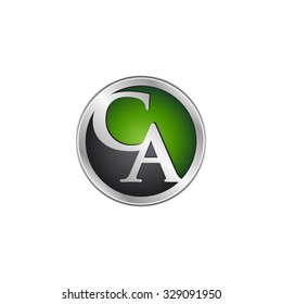 CA initial circle logo green - Shutterstock ID 329091950