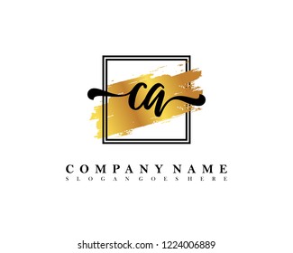 CA Initial handwriting logo concept