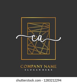 CA Initial Handwriting logo template vector