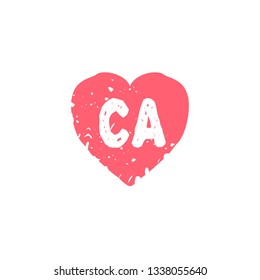 CA  Initial Handwriting logo template vector