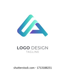 CA Initial Letter Logo, C and A monogram Logo Design