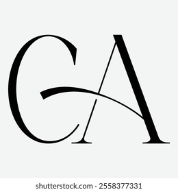 ca initial letter logo design symbol