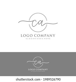 CA Initial letters, handwriting signature logo.