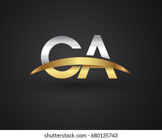 Ca Initial Logo Company Name Colored Stock Vector (Royalty Free) 680135743