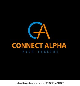 CA initial logo design. company with letter CA