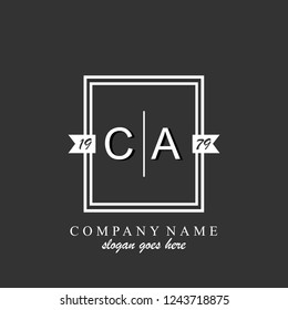 CA Initial logo template vector