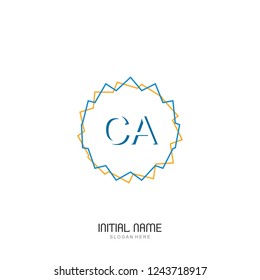 CA Initial logo template vector