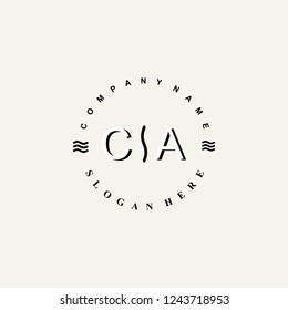 CA Initial logo template vector