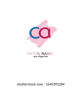 ca Initial logo template vector