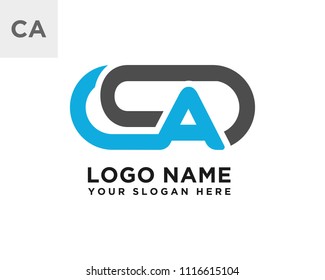 CA initial logo template vexctor