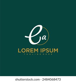 CA initial monogram for beauty and business logo